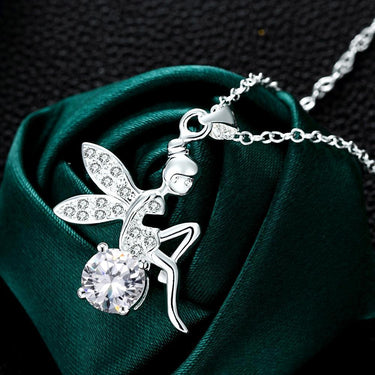 Enchanting Fairy White Gold Necklace-Your Soul Place